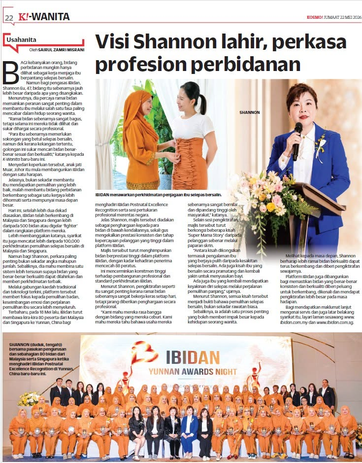 Kosmo! newspaper feature on iBidan and the Bidan profession